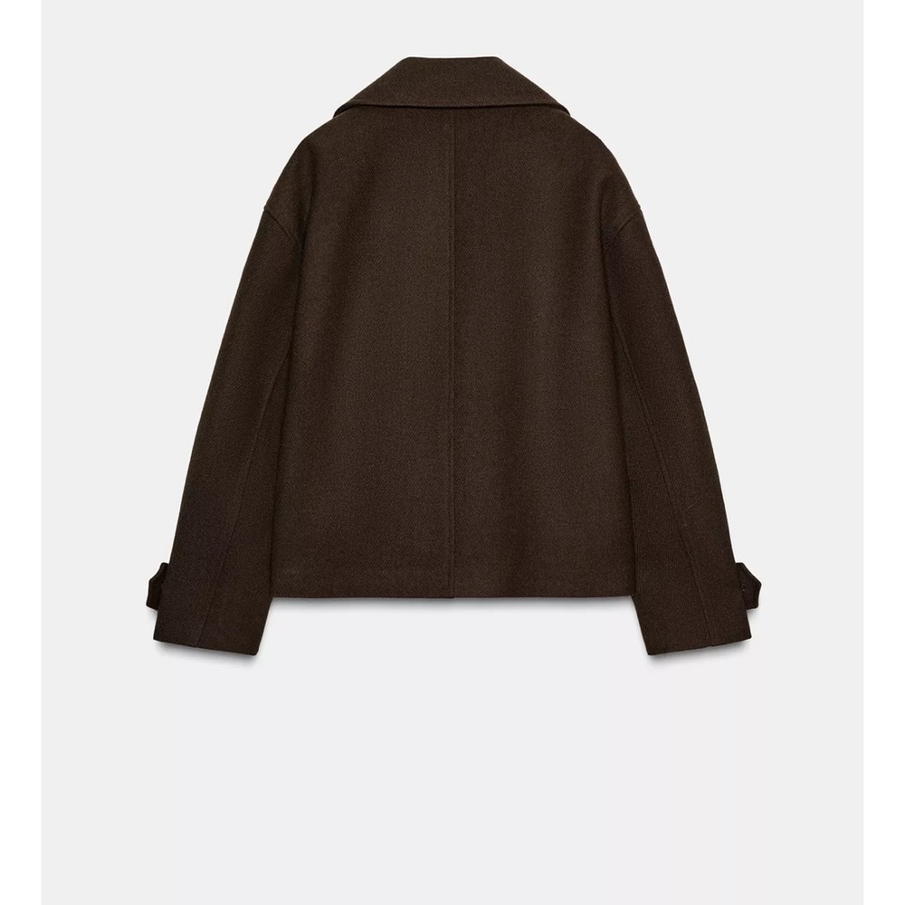 Zara Double-Breasted Short Coat - Picture 3 of 12